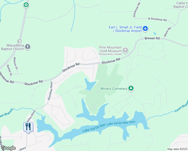 map of restaurants, bars, coffee shops, grocery stores, and more near 2020 Sweet Bay Drive in Villa Rica