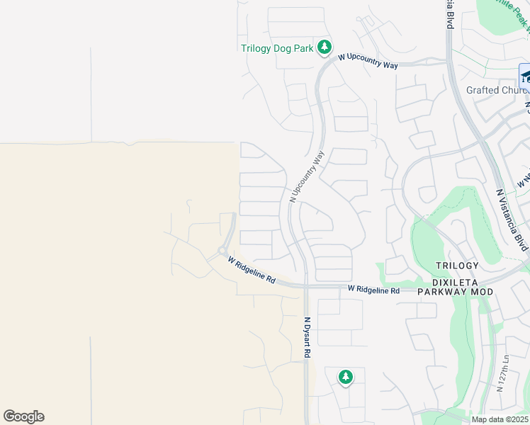 map of restaurants, bars, coffee shops, grocery stores, and more near 13405 West Domino Drive in Peoria