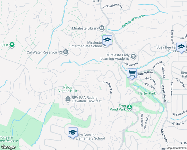 map of restaurants, bars, coffee shops, grocery stores, and more near 3160 Crownview Drive in Rancho Palos Verdes