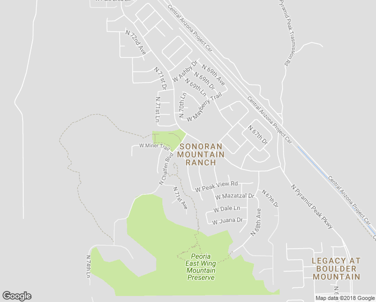 map of restaurants, bars, coffee shops, grocery stores, and more near 29296 70th Avenue in Peoria