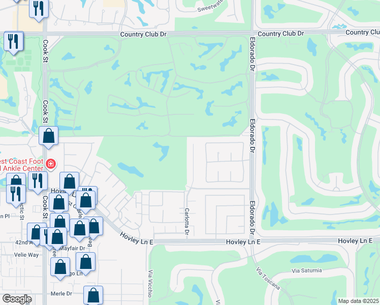 map of restaurants, bars, coffee shops, grocery stores, and more near 41175 Carlotta Drive in Palm Desert