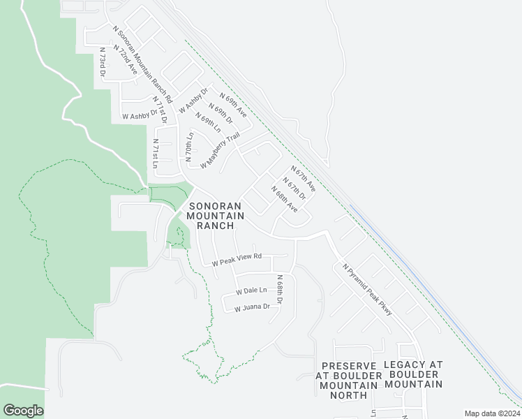 map of restaurants, bars, coffee shops, grocery stores, and more near 29355 North 69th Avenue in Peoria