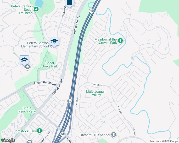 map of restaurants, bars, coffee shops, grocery stores, and more near 54 Glacier Valley in Irvine