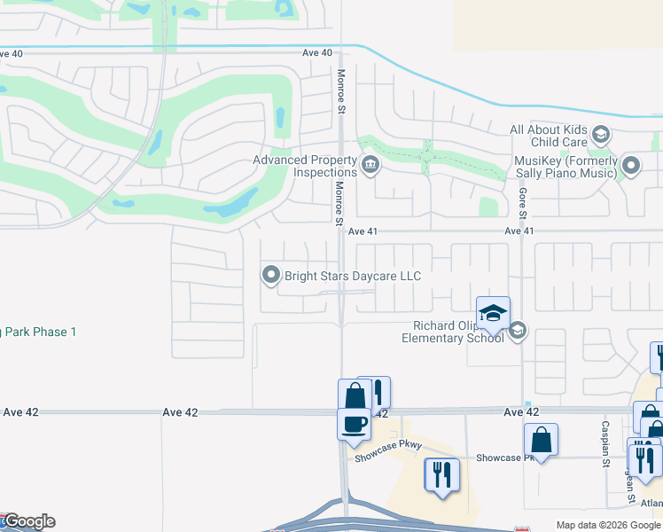 map of restaurants, bars, coffee shops, grocery stores, and more near 81947 Villa Giardino Drive in Indio