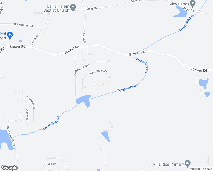 map of restaurants, bars, coffee shops, grocery stores, and more near 2455 Napa Valley Drive in Villa Rica