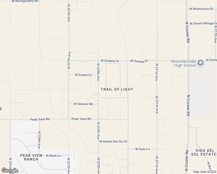 map of restaurants, bars, coffee shops, grocery stores, and more near 29413 North 224th Drive in Wittmann