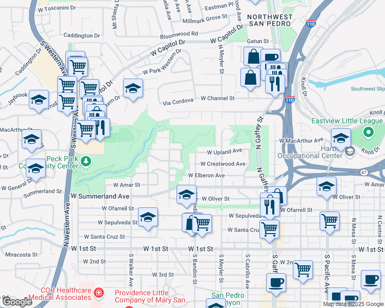 map of restaurants, bars, coffee shops, grocery stores, and more near 737 North Bandini Street in Los Angeles