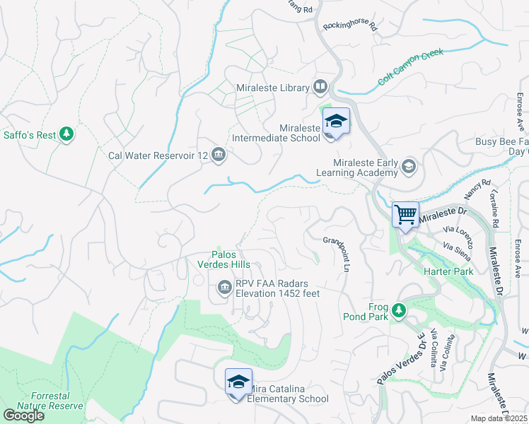 map of restaurants, bars, coffee shops, grocery stores, and more near 3239 Crownview Drive in Rancho Palos Verdes