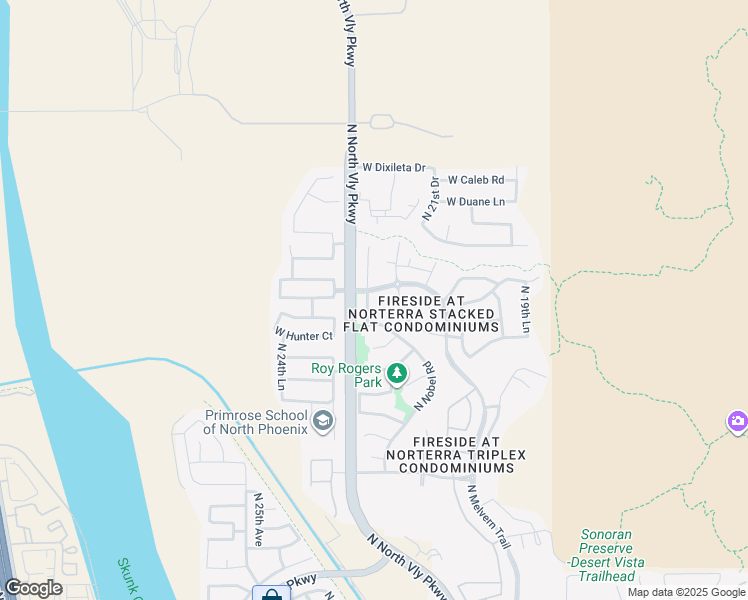 map of restaurants, bars, coffee shops, grocery stores, and more near 29125 North 22nd Lane in Phoenix