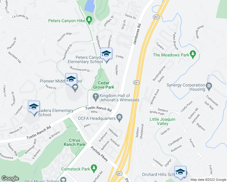 map of restaurants, bars, coffee shops, grocery stores, and more near 11645 Maynard Avenue in Tustin