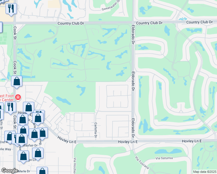 map of restaurants, bars, coffee shops, grocery stores, and more near 27 Florence Lane in Palm Desert