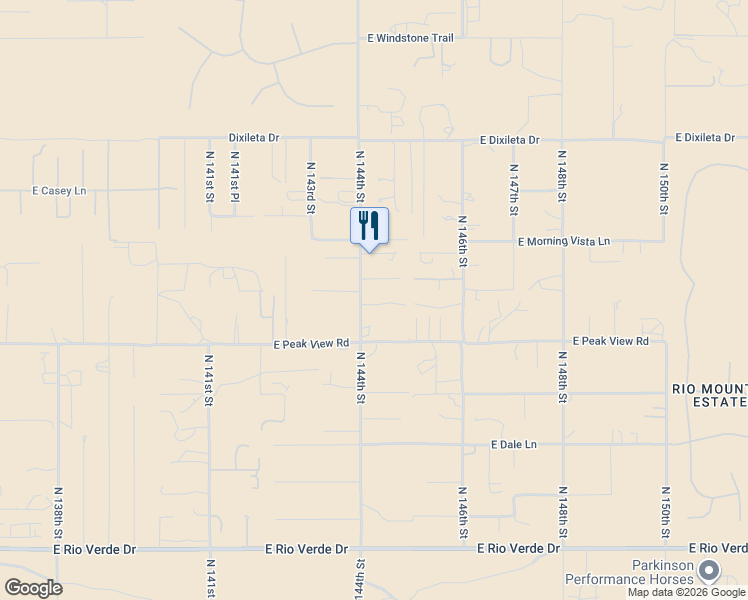 map of restaurants, bars, coffee shops, grocery stores, and more near 29119 North 144th Street in Scottsdale