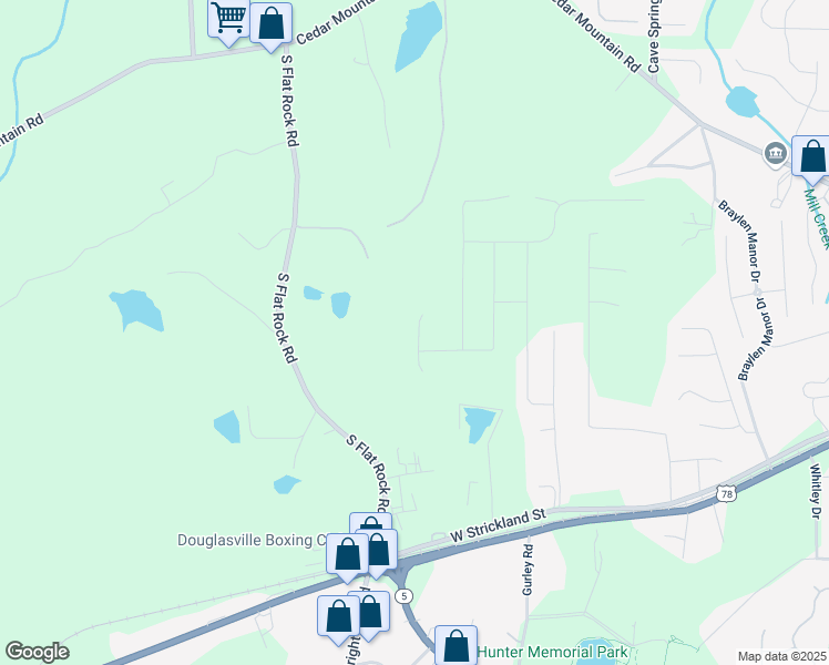 map of restaurants, bars, coffee shops, grocery stores, and more near 8515 Polston Place in Douglasville
