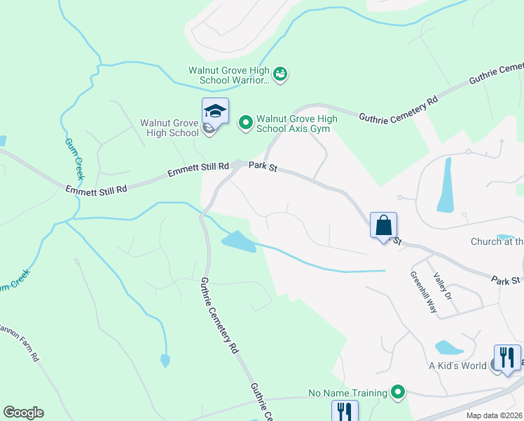 map of restaurants, bars, coffee shops, grocery stores, and more near 611 Magnolia Drive in Loganville