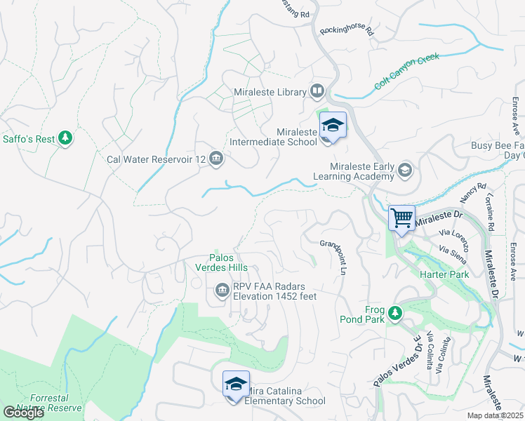 map of restaurants, bars, coffee shops, grocery stores, and more near 3239 Crownview Drive in Rancho Palos Verdes