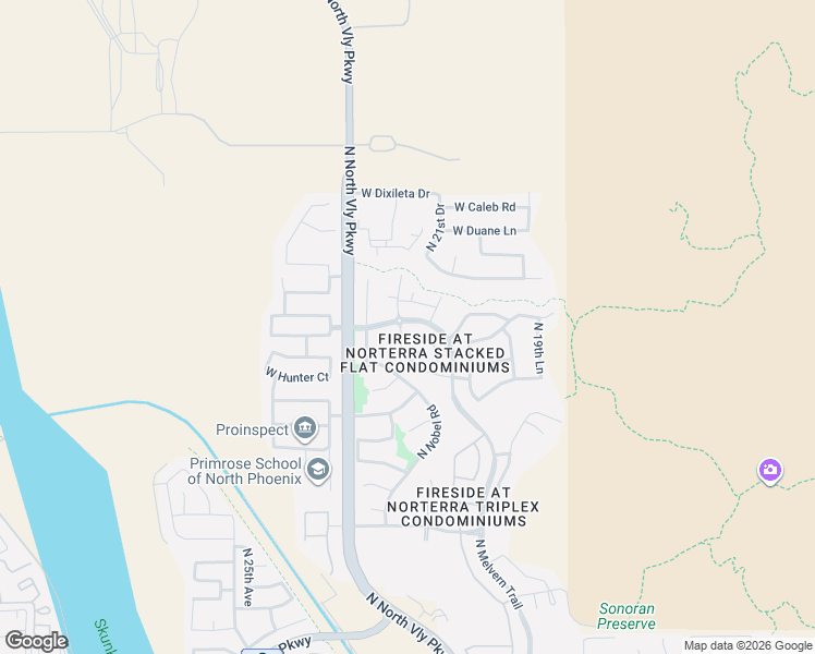 map of restaurants, bars, coffee shops, grocery stores, and more near 2131 West Tallgrass Trail in Phoenix