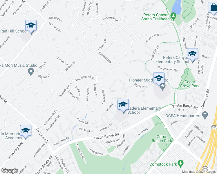 map of restaurants, bars, coffee shops, grocery stores, and more near 11823 Willard Avenue in Tustin