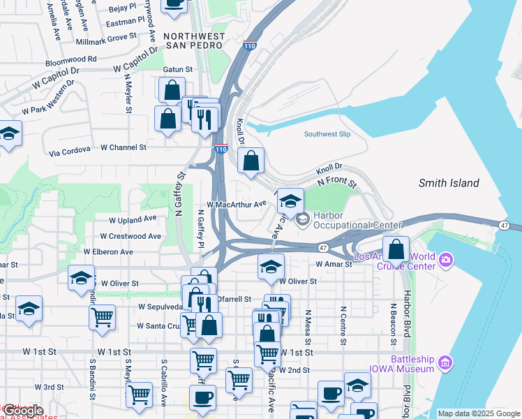 map of restaurants, bars, coffee shops, grocery stores, and more near 453 West Elberon Avenue in Los Angeles