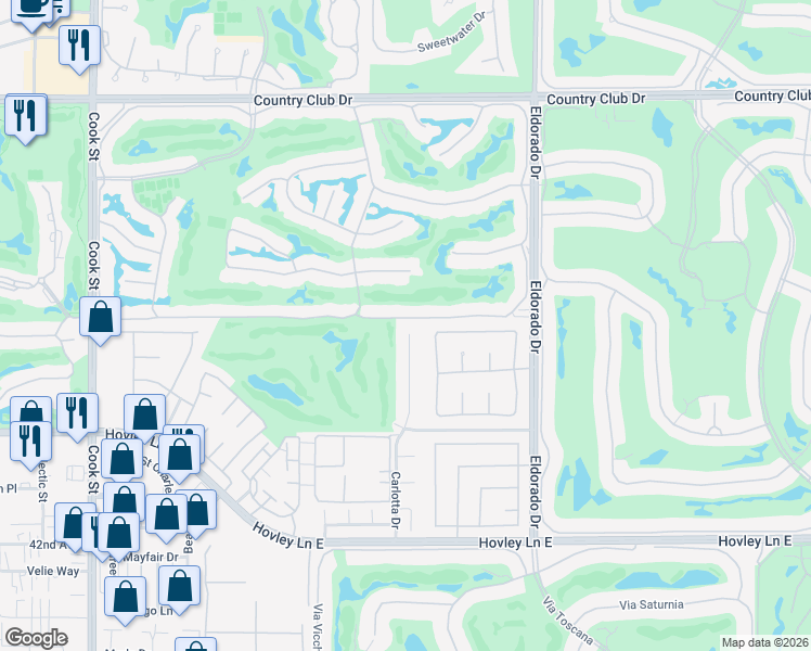 map of restaurants, bars, coffee shops, grocery stores, and more near 41175 Carlotta Drive in Palm Desert