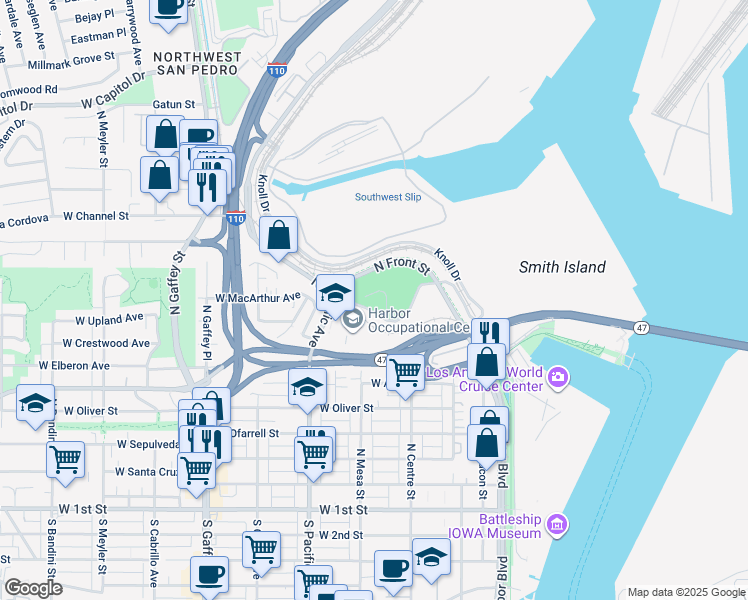 map of restaurants, bars, coffee shops, grocery stores, and more near 334 Viewland Place in Los Angeles