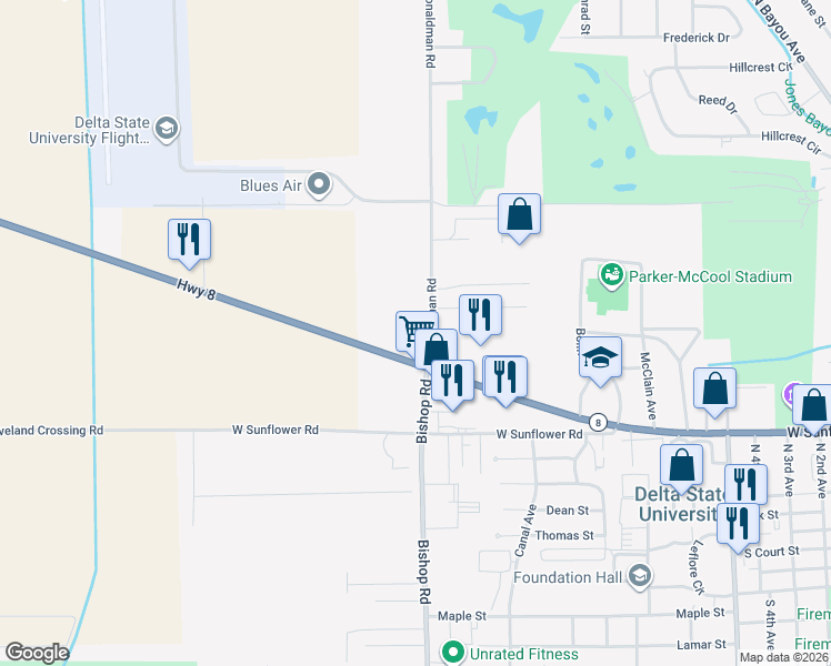 map of restaurants, bars, coffee shops, grocery stores, and more near 205 Ronaldman Road in Cleveland