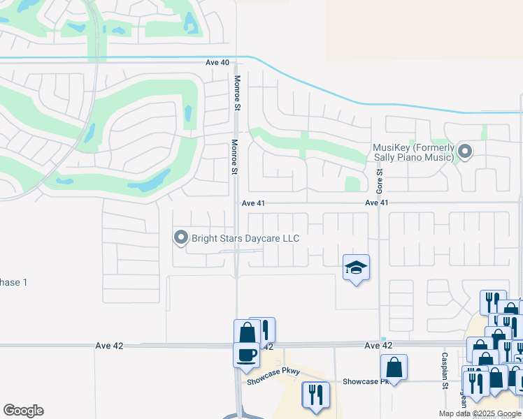 map of restaurants, bars, coffee shops, grocery stores, and more near 82088 Dunn Drive in Indio