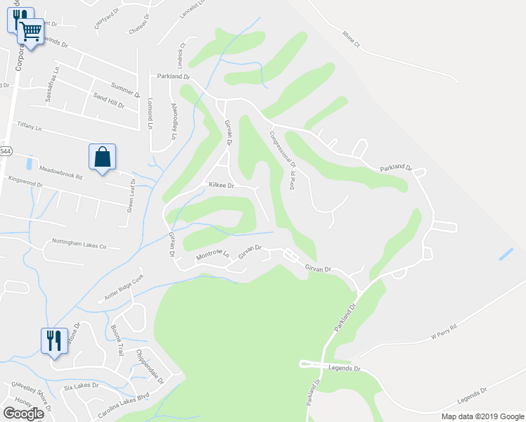 map of restaurants, bars, coffee shops, grocery stores, and more near 4532 Girvan Drive in Myrtle Beach