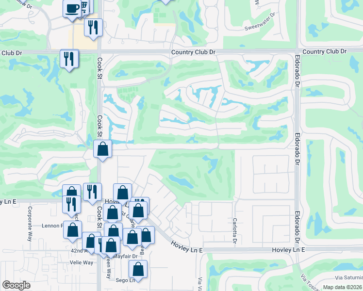map of restaurants, bars, coffee shops, grocery stores, and more near 218 Running Springs Drive in Palm Desert