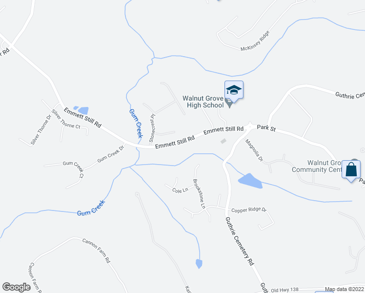 map of restaurants, bars, coffee shops, grocery stores, and more near 4998 Emmett Still Road in Loganville