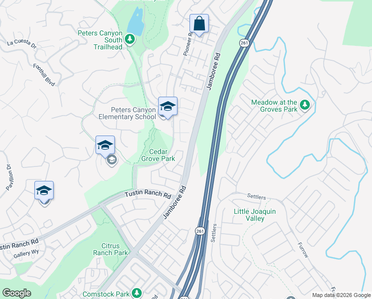 map of restaurants, bars, coffee shops, grocery stores, and more near 2915 Pankey Avenue in Tustin