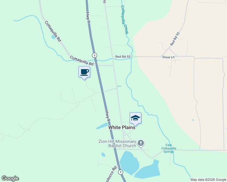 map of restaurants, bars, coffee shops, grocery stores, and more near 547 White Plains Road in Anniston