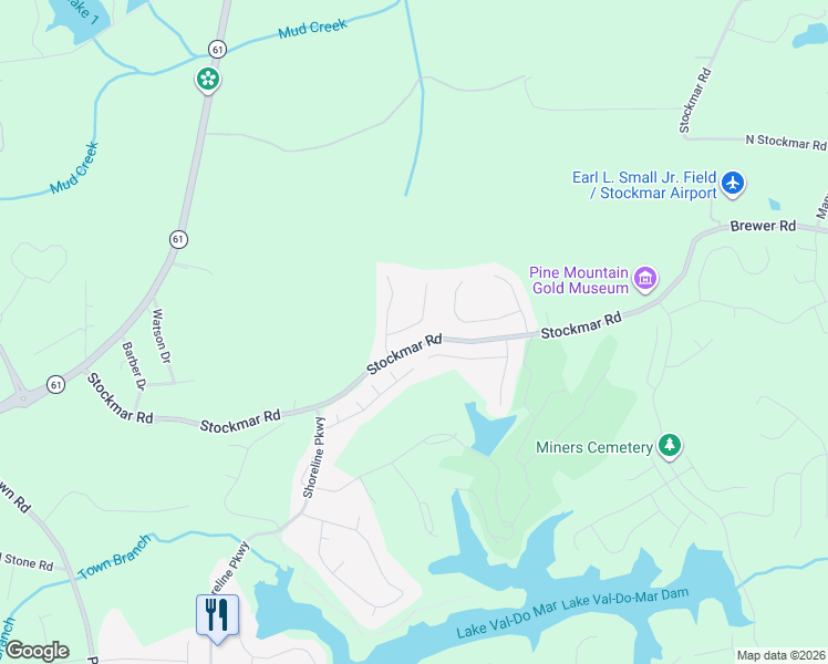 map of restaurants, bars, coffee shops, grocery stores, and more near 2006 Hubbard Court in Villa Rica