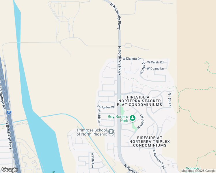 map of restaurants, bars, coffee shops, grocery stores, and more near 2331 West Dewdrop Tr in Phoenix