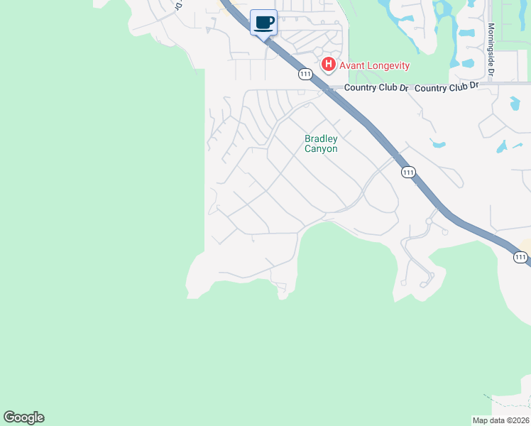 map of restaurants, bars, coffee shops, grocery stores, and more near 70260 Carson Road in Rancho Mirage