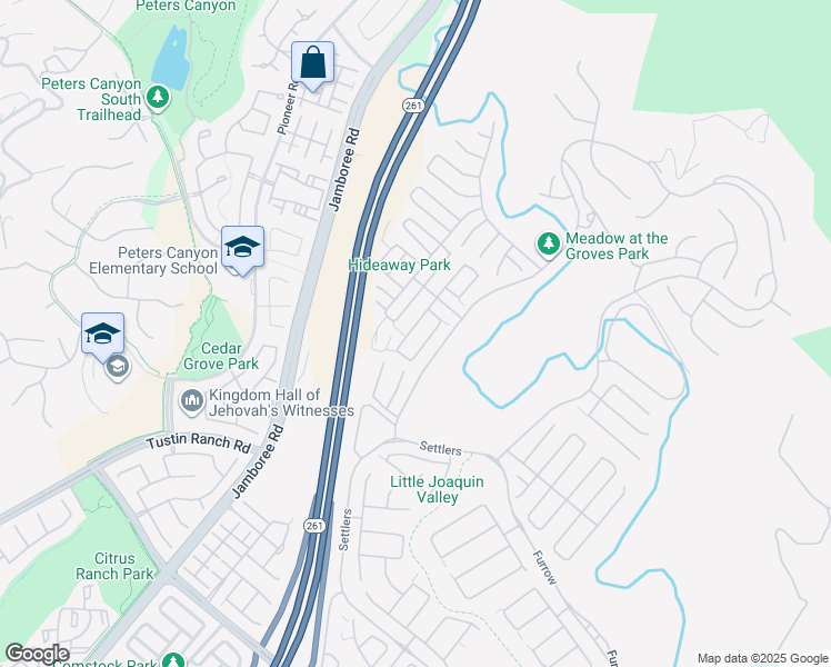 map of restaurants, bars, coffee shops, grocery stores, and more near 90 Rockinghorse in Irvine