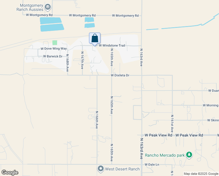 map of restaurants, bars, coffee shops, grocery stores, and more near 29630 North 165th Avenue in Surprise