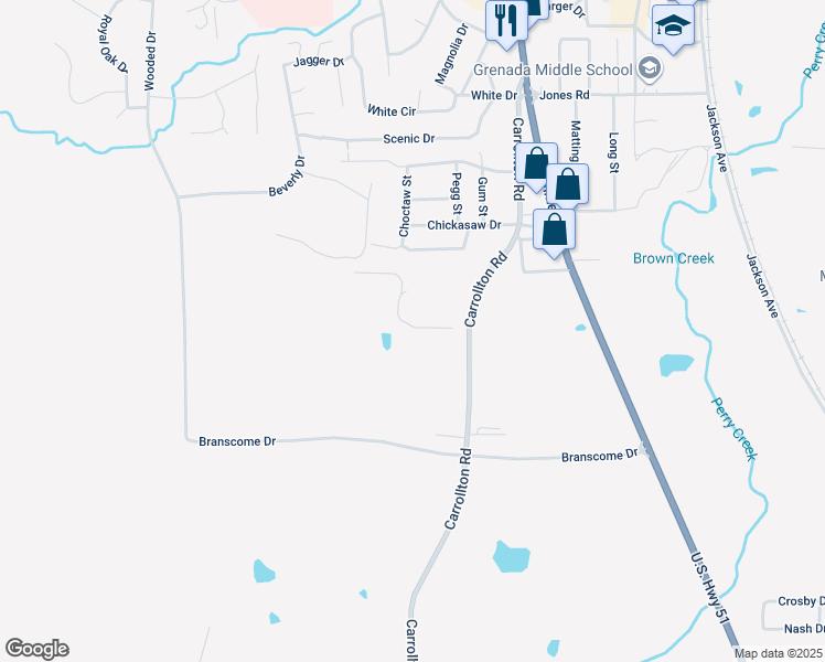 map of restaurants, bars, coffee shops, grocery stores, and more near in Grenada