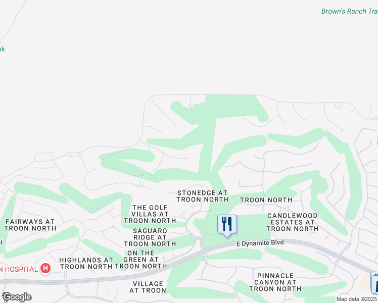 map of restaurants, bars, coffee shops, grocery stores, and more near 10200 East Cinder Cone Trail in Scottsdale