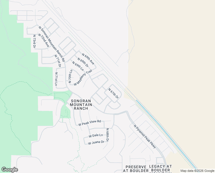 map of restaurants, bars, coffee shops, grocery stores, and more near 6742 West Blackstone Lane in Peoria