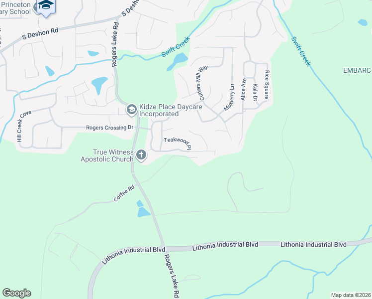 map of restaurants, bars, coffee shops, grocery stores, and more near 1632 Cutters Mill Drive in Lithonia