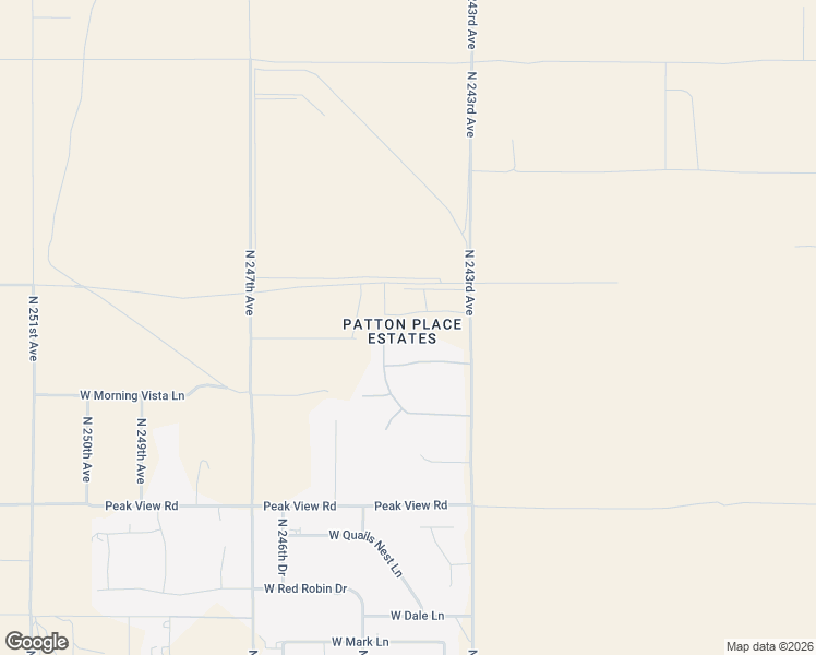 map of restaurants, bars, coffee shops, grocery stores, and more near 24412 West Morning Vista Lane in Wittmann