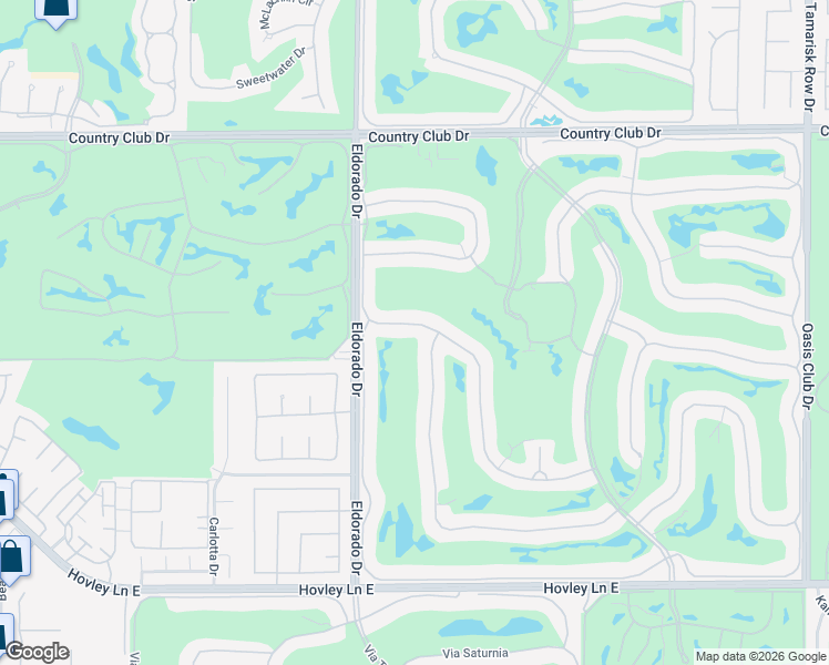 map of restaurants, bars, coffee shops, grocery stores, and more near 211 Tomahawk Drive in Palm Desert