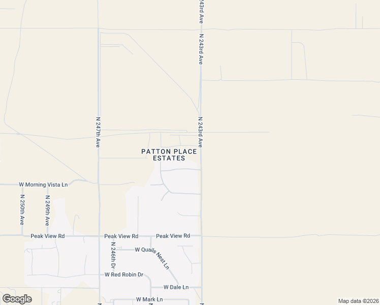 map of restaurants, bars, coffee shops, grocery stores, and more near 24328 West Morning Vista Lane in Wittmann