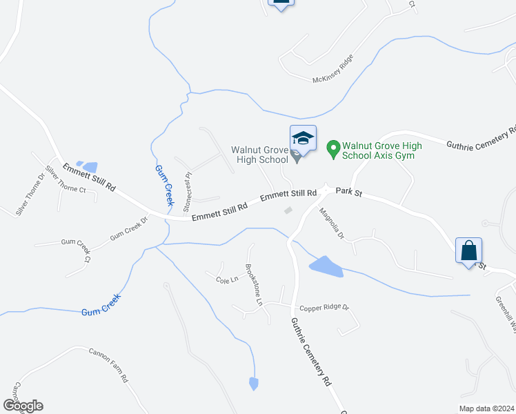 map of restaurants, bars, coffee shops, grocery stores, and more near 4966 Emmett Still Road in Loganville