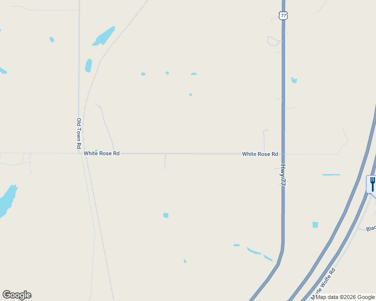 map of restaurants, bars, coffee shops, grocery stores, and more near 12484 White Rose Road in Thackerville