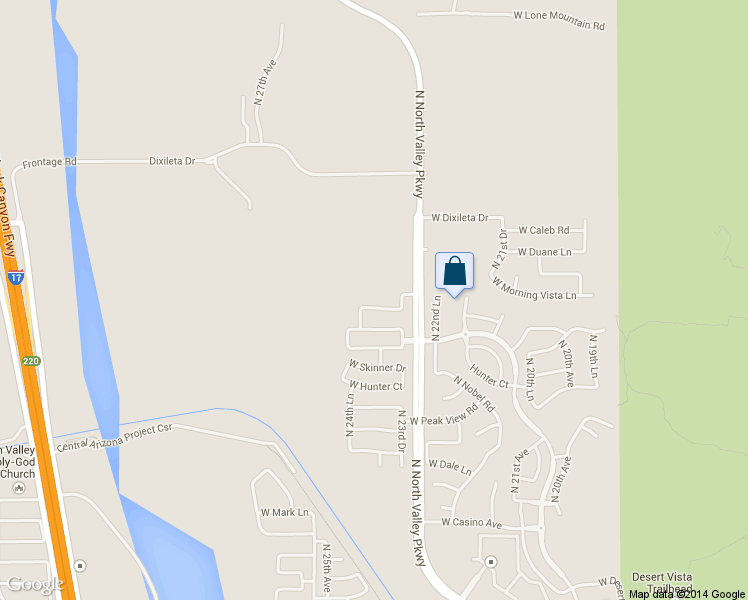 map of restaurants, bars, coffee shops, grocery stores, and more near 2338 W Dewdrop Trail in Phoenix