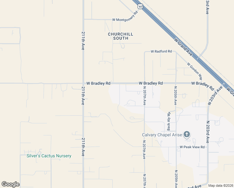 map of restaurants, bars, coffee shops, grocery stores, and more near 29620 North 208th Lane in Wittmann