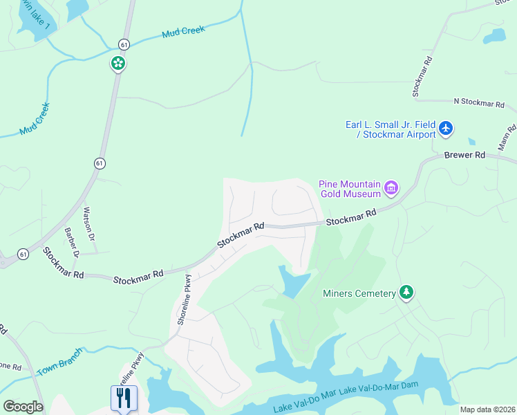 map of restaurants, bars, coffee shops, grocery stores, and more near 2006 Hubbard Court in Villa Rica