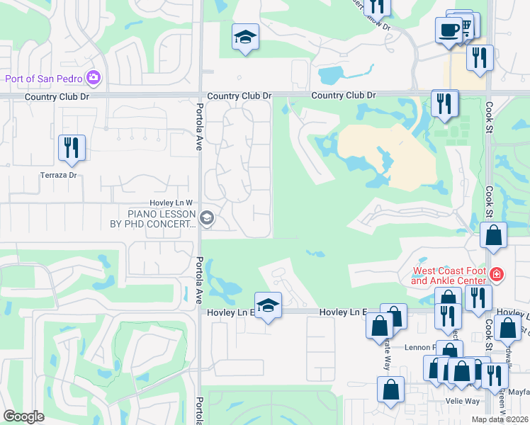 map of restaurants, bars, coffee shops, grocery stores, and more near 103 Verde Way in Palm Desert