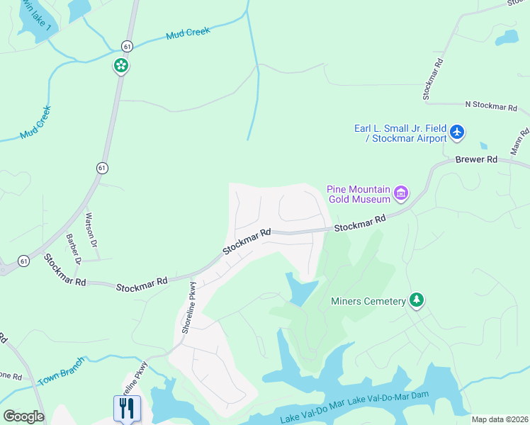 map of restaurants, bars, coffee shops, grocery stores, and more near 2006 Hubbard Court in Villa Rica